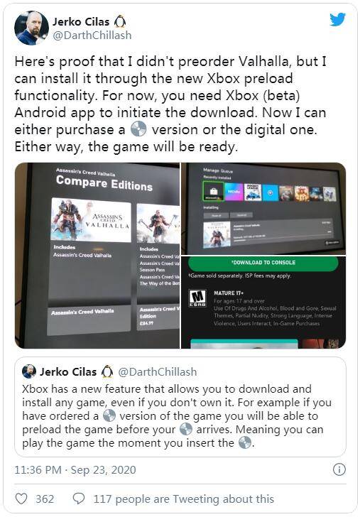 ky开元集团-
微软XSX/XSS全新功效引关注：无需购置游戏即可预装下载(图2)
